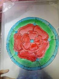 Glass Painting Ideas I Tried This On A Ohp Sheet Glass Painting Template Flowers Drawing Diy Glass Painting Ideas Painting Templates Painting
