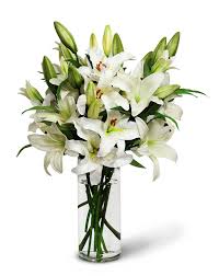 White Lily Bouquet 13 Stems The Kabloom Collection Flowers With Vase Don T Get Left Behind See This Great White Lily Bouquet White Lilies Lily Bouquet