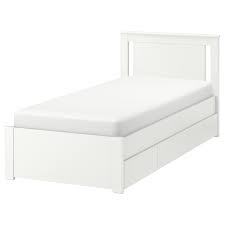 Get free shipping on qualified platform, queen beds or buy online pick up in store today in the furniture department. Songesand Bed Frame With 2 Storage Boxes White Luroy Ikea