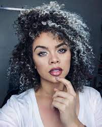 Find Images And Videos On We Heart It The App To Get Lost In What You Love Dyed Curly Hair White Ombre Hair Grey Curly Hair