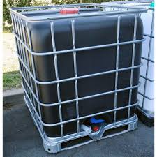 Cuve Ibc 1000 Litres Noire Opaque D Occasion Sur Palette Acier Robinet En Laiton Cuve 1000l Palette