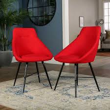 40 h x 29 w x 19 seat height; Red Mid Century Modern Dining Chair Set Of 2 Kirklands Oversized Chair Living Room Midcentury Modern Dining Chairs Modern Dining Chairs