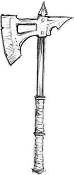 Battle Axe Drawing Easy - Clip Art Library