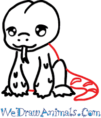 Currently, draw the shapes of the wings. How To Draw A Cute Komodo Dragon