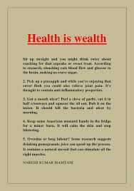 Health Is Wealth