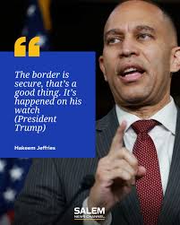 Democrat Rep. Hakeem Jeffries tries to weasel his way out of giving  President Trump credit for the securing our borders. CNN: “Can you give  Trump ANY credit for securing the border?” Jeffries: “
