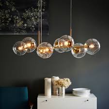 Staggered Glass 8 Light Chandelier Clear