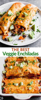 The Best Vegetarian Enchiladas Sweet Potato And Black Bean Recipe In 2020 Vegetarian Enchiladas Healthy Dinner Vegetarian Recipes