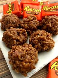 No Bake Reeses Krispy Cookies Recipe Recipes Desserts Food
