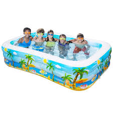 Set includes frame, liner with drain plug, and repair kit with patches. Ibasetoy Giant Inflatable Swimming Pool Adult Inflatable Pool For Summer Party Rectangular Family Swimming Pool For Kids 103 X 59 X 22 For Ages 3 Buy Online In Bermuda At Bermuda Desertcart Com Productid 118424149