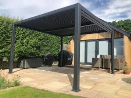 Hardtop gazebos give you a sense of privacy, they protect you from the sun and rain, and they provide you with a flexible outdoor space. Maranza Vented Gazebo 3 5 X 3 6m Louvered Shuttered Roof System Shop Outdoor Gazebo Garden Furniture Uk Suns Lifestyle
