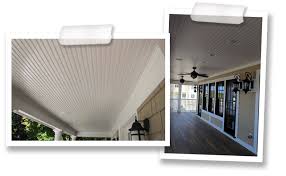 Pvc Beadboard Installation Versatex With Images Ceiling Design Porch Ceiling Pvc Beadboard