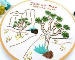 It's small, portable, and you can stitch away pretty much anywhere! Joshua Tree National Park Hand Embroidery Pattern Pdf Embroidery Download Diy Hoop Art Hand Embroidery Pattern Embroidery Patterns Hand Embroidery Patterns
