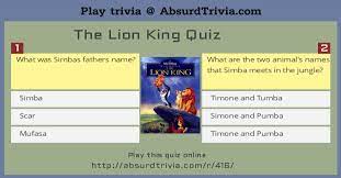 Every item on this page was chosen by a woman's day editor. The Lion King Quiz Movie Trivia