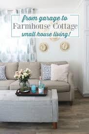 Both a covered porch and large open deck area warmed by an outside stone fireplace extend the living area to the outdoors. Farmhouse Cottage Living Room Refresh Restyle