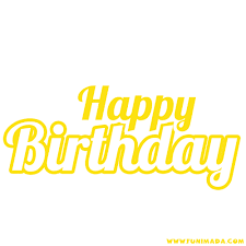 Wishing you a peaceful sunday. Yellow Stars Happy Birthday Animated Image Download On Funimada Com