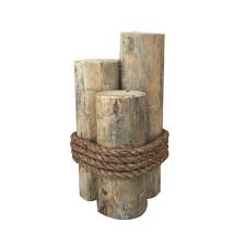 Wood Piling Pier Post 15 Wooden Coastal Dock Bird Netting Nautical Decor Beach House Decor