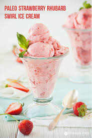 Paleo Strawberry Nice Cream Recipe With Rhubarb My Natural Family Rezept Zuckerfreie Nachtische Desserts Sauber Essen Paleo Dessert