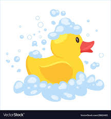 Black And Yellow Cartoon Duck Yellow Duck In Soap Foam Vector Image On Cartoon Styles Duck Illustration Rubber Duck