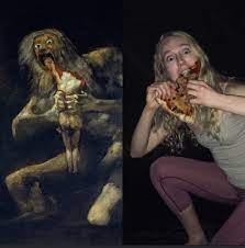 In a traditional myth, saturn eats all of his children after receiving a prophecy that one of them will overthrow him. Saturn Devouring His Son 9gag