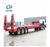Used 3 Axles 80t Lowbed Lowboy Trailer 50t Lowbed Truck Trailer CIMC  Trailers for South Africa