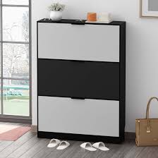 Our shoe cabinets and cupboards will free up space so every pair can find a home and you can find every pair. Latitude Run Entrance Ultra Thin Tipping Bucket Door Narrow Shoe Cabinet Wayfair