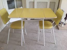 vintage retro yellow formica drop leaf