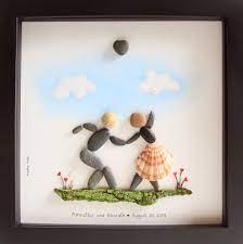 Pebble Art Wedding Gift Unique Engagement Gift Wedding Gift Personalized Couple S Gift Unique Couple S Art Pebble Art Rock Crafts Unique Engagement Gifts