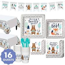 The pieces are perfect for decorating from ceiling to wall. Woodland Baby Shower Party Supplies Party City
