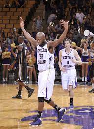 Junior Tawaski King Asking The Fans To Get Loud Gameday Basketball Court Catamount