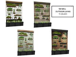 Florafelt vertical garden planters newly planted with baby tears. Chicklet S Taywell Outdoor Living Wall Planter