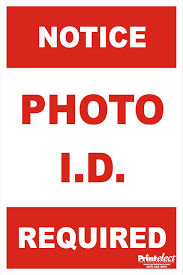 Photo ID Required Sign 