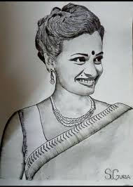 Dia Mirza Pencil Drawings Male Sketch Sketches
