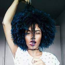Curly Hair Afro Hair Cabelo Colorido Blue Hair Futricandomoda Natural Hair Styles Curly Hair Styles Blue Natural Hair