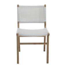 Check spelling or type a new query. White Open Weave Rattan Teak Dining Chair The Grey House