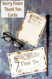 (via the suburban mom) bingo. Harry Potter Thank You Cards Free Printables Fun Money Mom