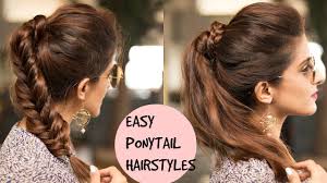Easy Braided Ponytail Hairstyles For College School Work Easy Hairstyles Hair In 2020 Ponytail Hairstyles Easy Braided Ponytail Hairstyles Ponytail Hairstyles