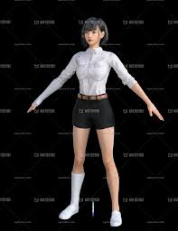 带身体及面部控制器 受伤的文艺女兵绷带胶带伤口纱布小姐姐女孩美女 女人 人物 horizon007 cg模型网 model fashion sporty
