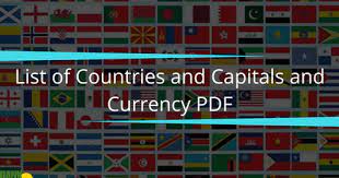 France currency name and currency code, iso 4217 alphabetic code, numeric code, foreign currency, monetary units by country. Countries Capital Currency And Languages Bankexamstoday