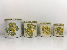 French kitchen canisters antique kitchen canisters vintage white and. Vintage Ballonoff Kitchen Canister Set Of Four 4 Green Yellow White Floral Canisters Metal Jar Retro Kitchen Flowers Made In The Usa 1950s By Checkenginevintage From Check Engine Vintage Of Washington Dc