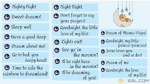 Cute Ways To Say Good Night Best Alternatives To Have A Good Night 7esl Slang Words Other Ways To Say Sayings