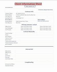 Information Form Template Inspirational Client Information Sheet Template Excel Pdf Formats Templates Questionnaire Template Clients