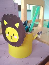 Hias Tempat Pensil Tempat Pensil Dekorasi Coklat Pensil