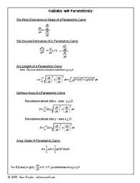 Calculus Bc Parametric Equations Task Cards Guided Note Calculus Parametric Equation Equations