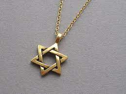 Star Of David Necklace Antiqued Gold Magen David By Sevenstarz Necklace Jewish Jewelry Antique Gold