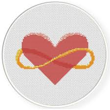 Modern cross stitch pattern is designed on 14 count aida. Stitch Love Pattern Novocom Top