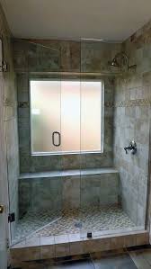 Tile Bathroom Design With Glass Shower Door And Tub To Shower Conversion Ideas Also Rain Show Tub To Shower Conversion Window In Shower Bathroom Remodel Shower