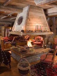 Open Fireplace In The Middle Of The Room Cozy Homes Life Rustic House Log Homes Cabin Decor