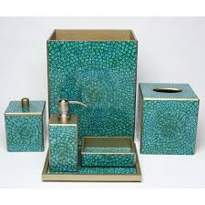 Shop for peacock bath accessories. Mosaic Turquoise Bath Accessories Teal Bathroom Accessories Turquoise Bathroom Decor Teal Bathroom Decor