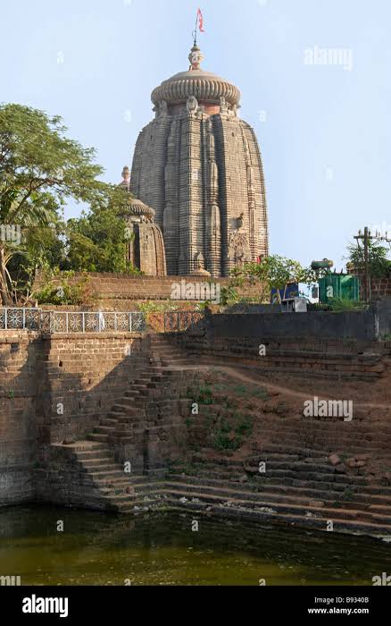 Lingaraj Temple, General-View from North-West showing upper portions of the temple. Bhubaneswar, Orissa, India Stock Photo - Alamy